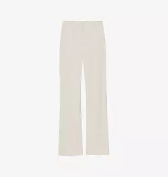 Широкие брюки из плетеной саржи Millie Reiss, бежевый