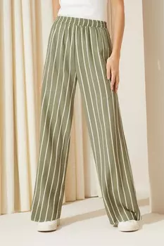 Широкие брюки из плетеной ткани Friends Like These, зеленый