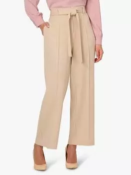 Широкие брюки из саржи с поясом Adrianna Papell, цвет Natural Linen