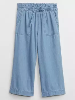 Широкие брюки из шамбре Gap, синий