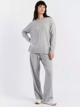 Широкие брюки из шерсти и кашемира Chinti & Parker, цвет Light Grey