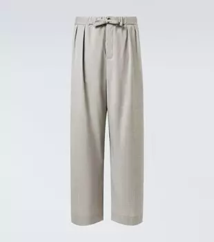 Широкие брюки из шерсти Loewe, серый