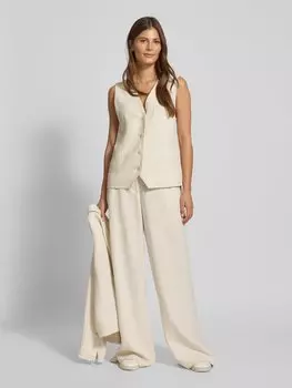 Широкие брюки из смеси льна и вискозы со шлевками для ремня Marc O'Polo, экрю