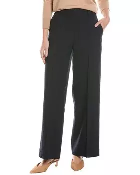 Широкие брюки из смеси шерсти Reiss Willow в полоску, синий