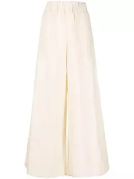 Широкие брюки из смесового льна By Malene Birger, бежевый