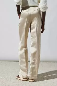 Широкие брюки из смесового льна. LUISA CERANO, цвет shell