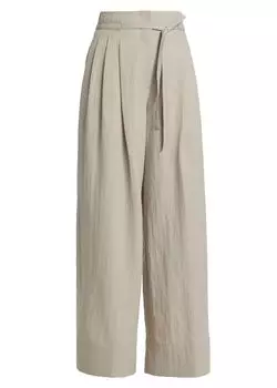 Широкие брюки из смесовой шерсти с завязками на талии 3.1 Phillip Lim