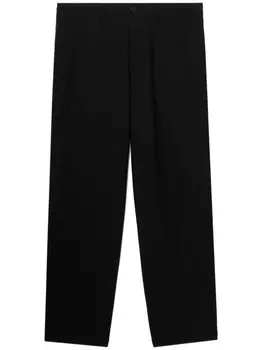 Широкие брюки из смесовой шерсти Yohji Yamamoto, черный