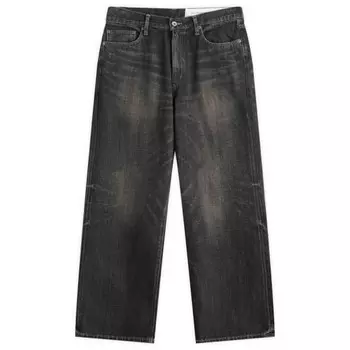 Широкие брюки из стираного денима dp Neighborhood, черный