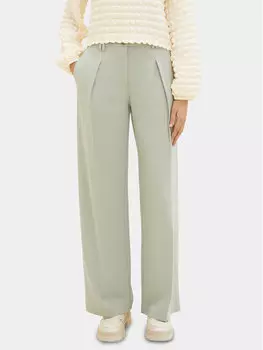 Широкие брюки из ткани Tom Tailor, зеленый