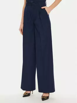 Широкие брюки из ткани Twinset, синий
