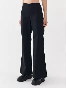 Широкие брюки из ткани United Colors Of Benetton, черный