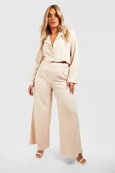 широкие брюки из трикотажного трикотажа Boohoo, серый