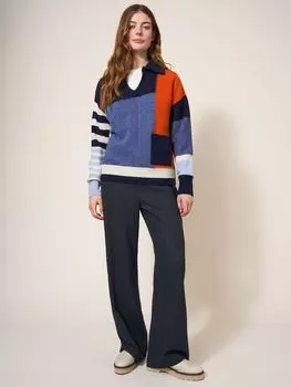 Широкие брюки из твида White Stuff Belle, серые