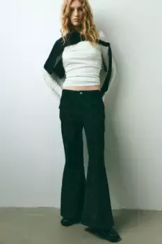 Широкие брюки из твила H&M, черный