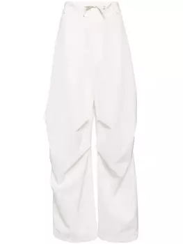 Широкие брюки из твила MM6 Maison Margiela, белый