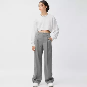 Широкие брюки из ворсованного джерси + EC GU, серый