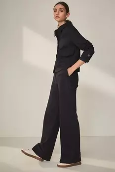 Широкие брюки из высококачественного твила Next, синий