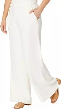 Широкие брюки из жоржета со складками для миниатюрных размеров LAUREN Ralph Lauren, цвет Mascarpone Cream