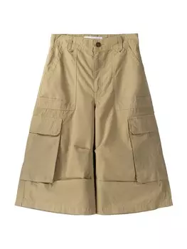 Широкие брюки-карго Bershka, цвет Cappuccino