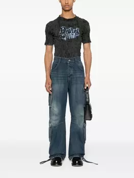 Широкие брюки-карго Dirt Bath Джинсы MISBHV, синий