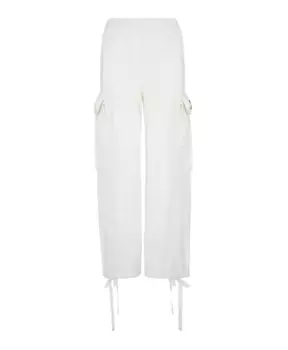 Широкие брюки карго F**K, белый