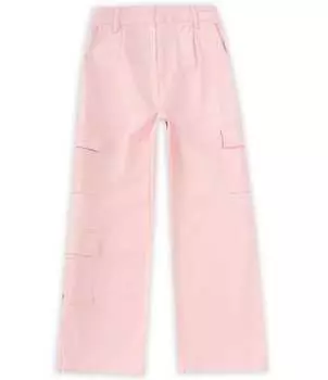 Широкие брюки-карго GB для больших девочек 7–16 лет, розовый