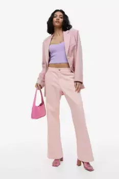 Широкие брюки-карго H&M, розовый