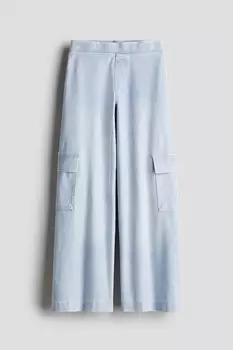 Широкие брюки-карго H&M, синий