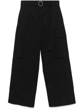 Широкие брюки-карго Jil Sander, черный