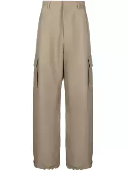 Широкие брюки карго Ow Emb Drill OFF-WHITE, нейтральный