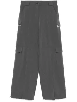 Широкие брюки карго PINKO, серый