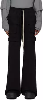 Широкие брюки-карго Porterville Creatch с завязками на талии Rick Owens DRKSHDW, черный