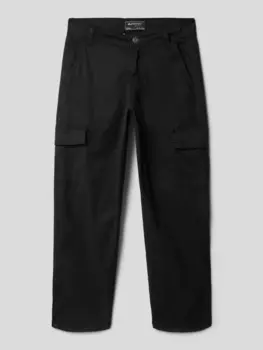 Широкие брюки-карго с эластичным материалом Blue Effect, черный