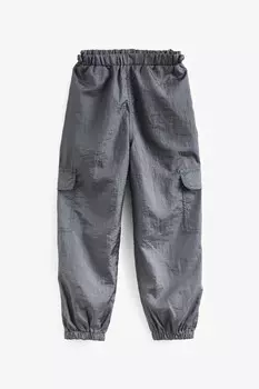 Широкие брюки-карго с манжетами Next, серый