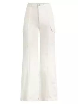 Широкие брюки карго с высокой посадкой Hudson Jeans, белый