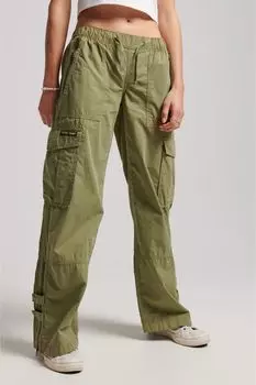 Широкие брюки карго с заниженной талией Superdry, зеленый