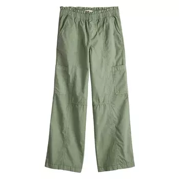 Широкие брюки-карго SO без застежки для девочек 6–18 лет стандартного и большого размера, цвет Drew Green