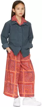 Широкие брюки Kids Orange & Pink Paisley Repose AMS