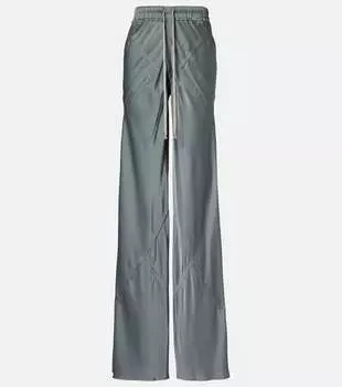 Широкие брюки-клеш из шифона оверсайз Rick Owens, Washed Indigo