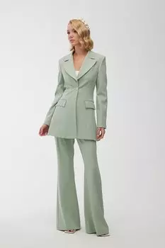Широкие брюки-клеш Мятные Manuka