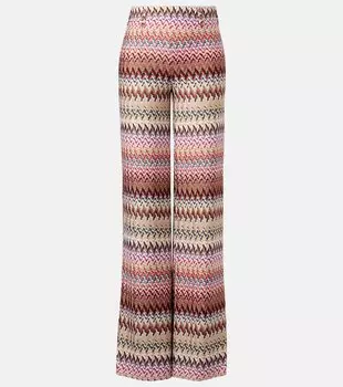 Широкие брюки-клёш с зигзагообразным ламе Missoni, разноцветный