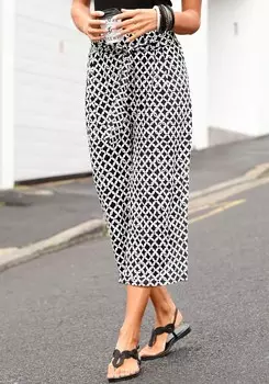 Широкие брюки Lascana, черный