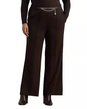 Широкие брюки Lauren Ralph Lauren Plus, коричневый