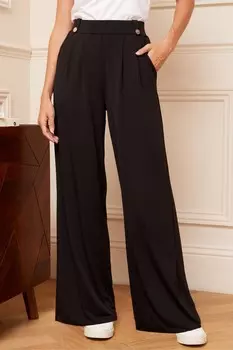Широкие брюки Love & Roses, черный