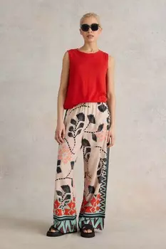 Широкие брюки Lucy из смесового льна White Stuff, бежевый