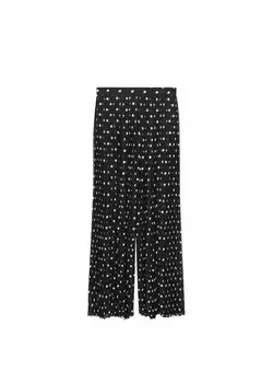 Широкие брюки MANGO Adela, черный