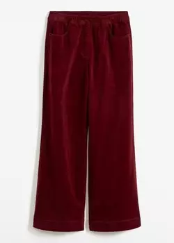 Широкие брюки marlene стрейч с вельветовым поясом с высокой талией Bpc Bonprix Collection, красный