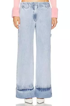 Широкие брюки Milkwhite, light blue