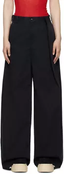Широкие брюки MM6 Maison Margiela, черный